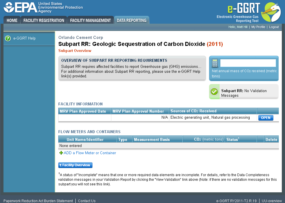 Image of Subpart RR: Geologic Sequestration of Carbon Dioxide page.